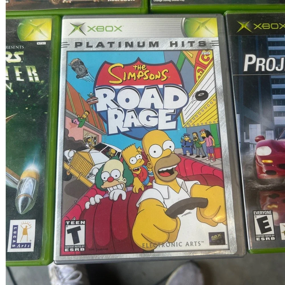 Microsoft Xbox 15 Game Lot Halo 1 & 2 Simpsons Road Rage Mortal Kombat Bundle